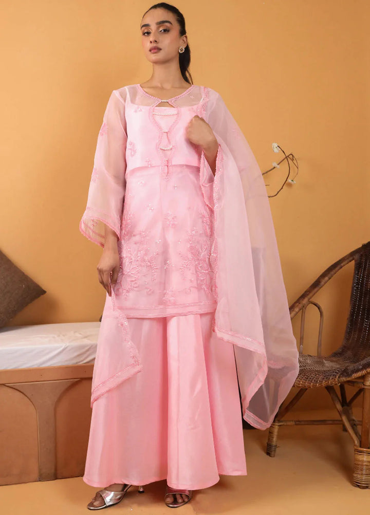 Topnotch Pret Embroidered Organza 4 Piece Suit Sapphire