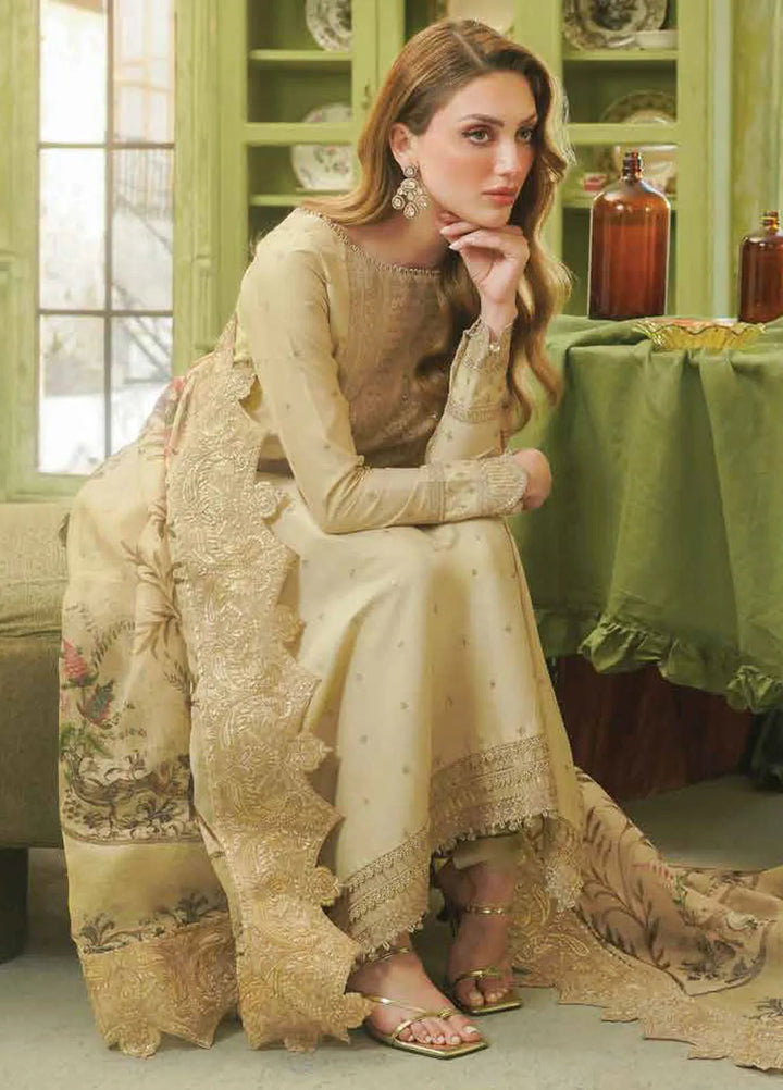 Tresor by Zarqash Embroidered Lawn Suit Unstitched 3 Piece ZRQ24T ZQT-0010 Alisa - Luxury Collection