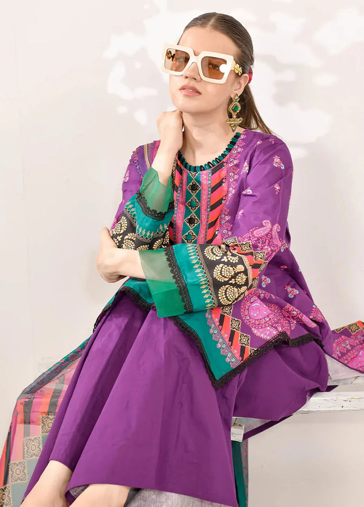 Tropicana By Fiona Printed Lawn Suit Unstitched 2 Piece FO24T Bouqet - Summer Collection