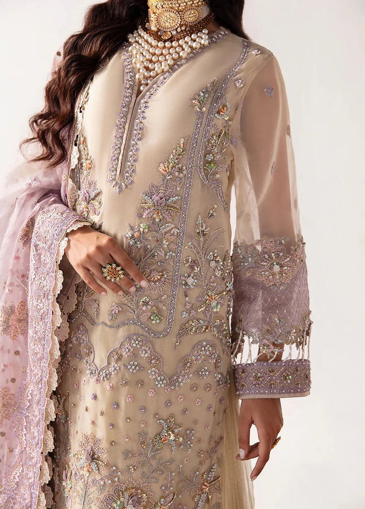 Unkahi Baaten By Jamnii Embroidered Organza Unstitched Suits 3 Piece JMN25UB Arda - Festive Collection