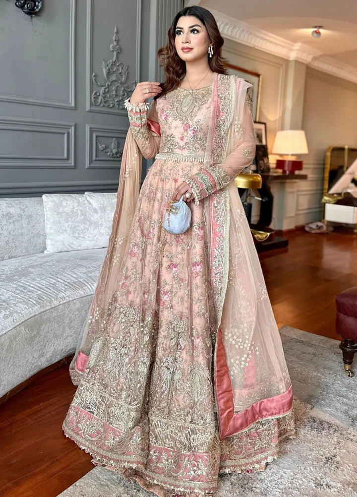 Inayat By AJR Embroidered Net Suit Unstitched 3 Piece AJR24I AFF-0 5 Daffodil - Luxury Collection