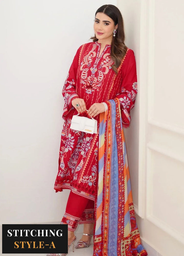 Siraa by Sadaf Fawad Khan Embroidered Lawn Suit Unstitched 3 Piece SDF24SL Suzani B - Summer Collection