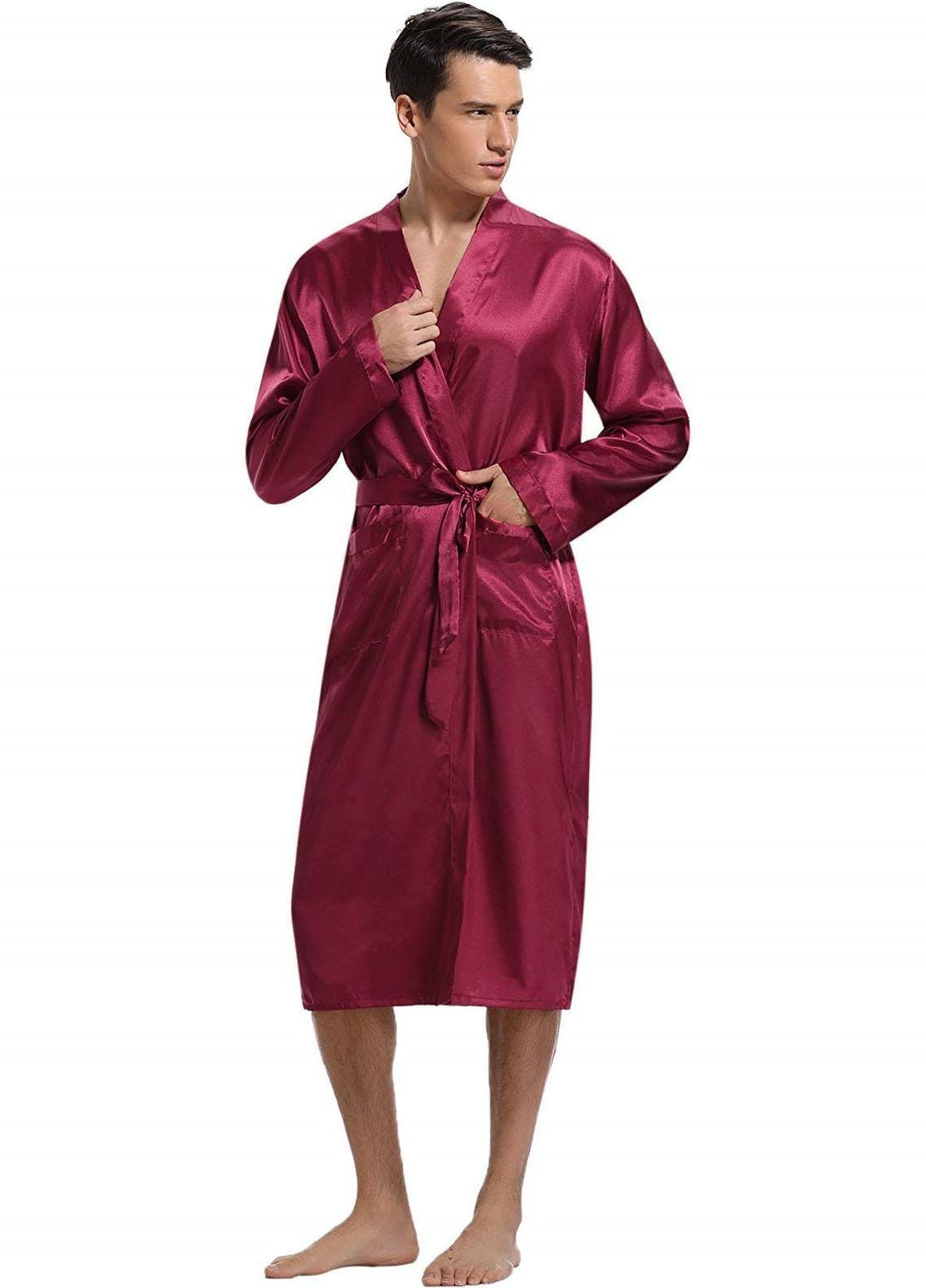 Valerie Satin Gown for Men - MGWN1300-DR