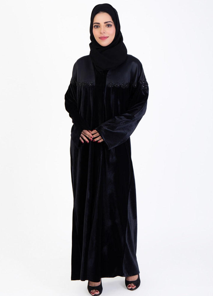 Abaya pk Casual Velvet Stitched Abaya ABA22VL HEBA VELVET