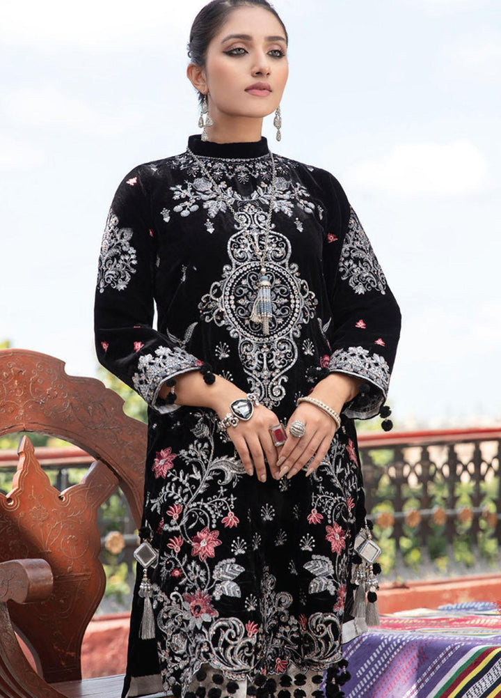 Velveto by Al Zohaib Embroidered Velvet  Unstitched Shirt AZ21V-2 D-01 - Winter Collection