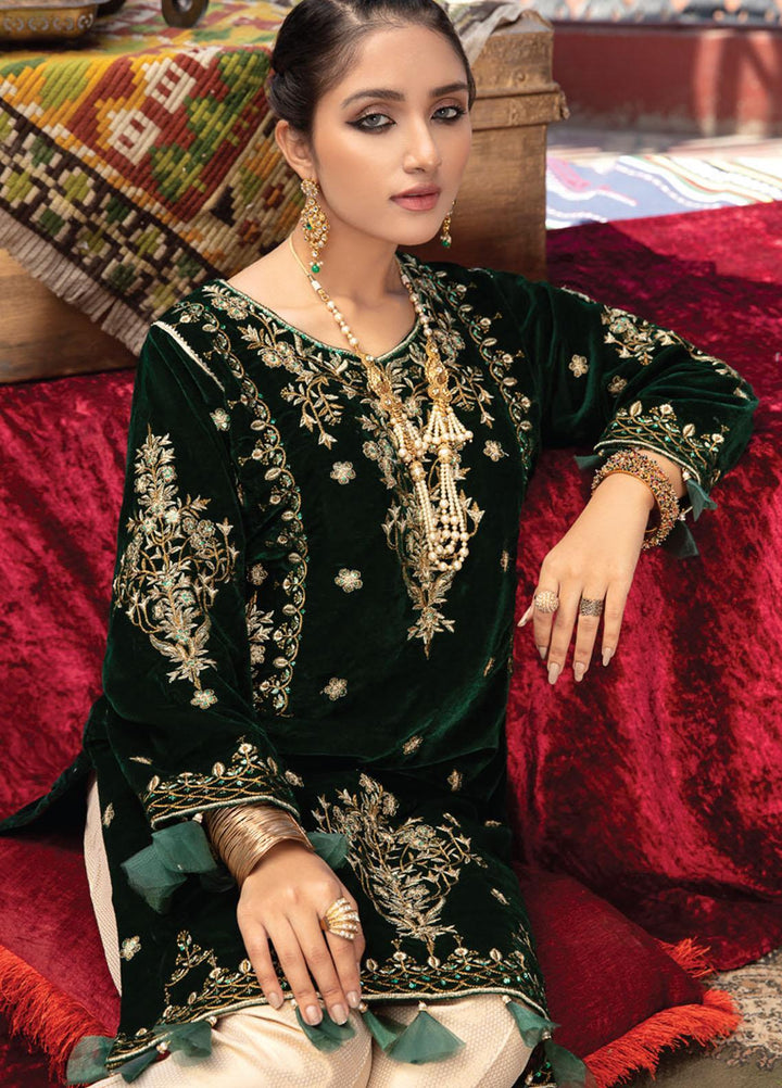 Velveto by Al Zohaib Embroidered Velvet  Unstitched Shirt AZ21V-2 D-04 - Winter Collection