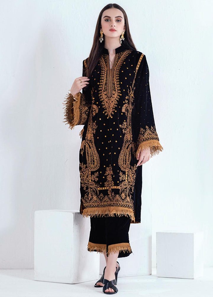 Velveto by Al Zohaib Embroidered Velvet  Unstitched Shirt AZ21V D-05A - Winter Collection