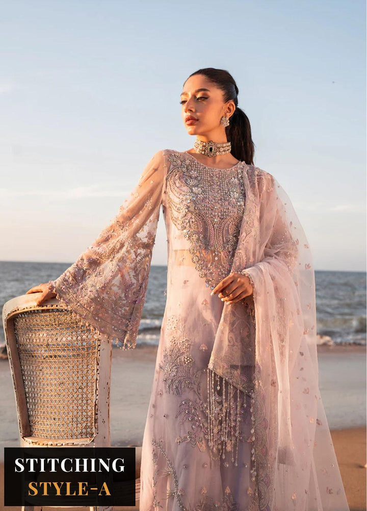 Versailles By Muneefa Naz Embroidered Net Suits Unstitched 4 Piece MN22V Janette - Wedding Collection