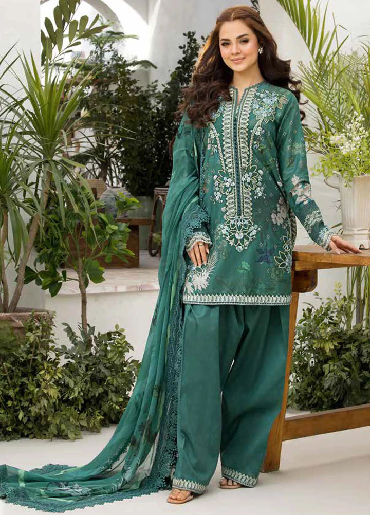 Vital by Sobia Nazir Embroidered Lawn Suit Unstitched 3 Piece SN25VL D-09 B - Summer Collection