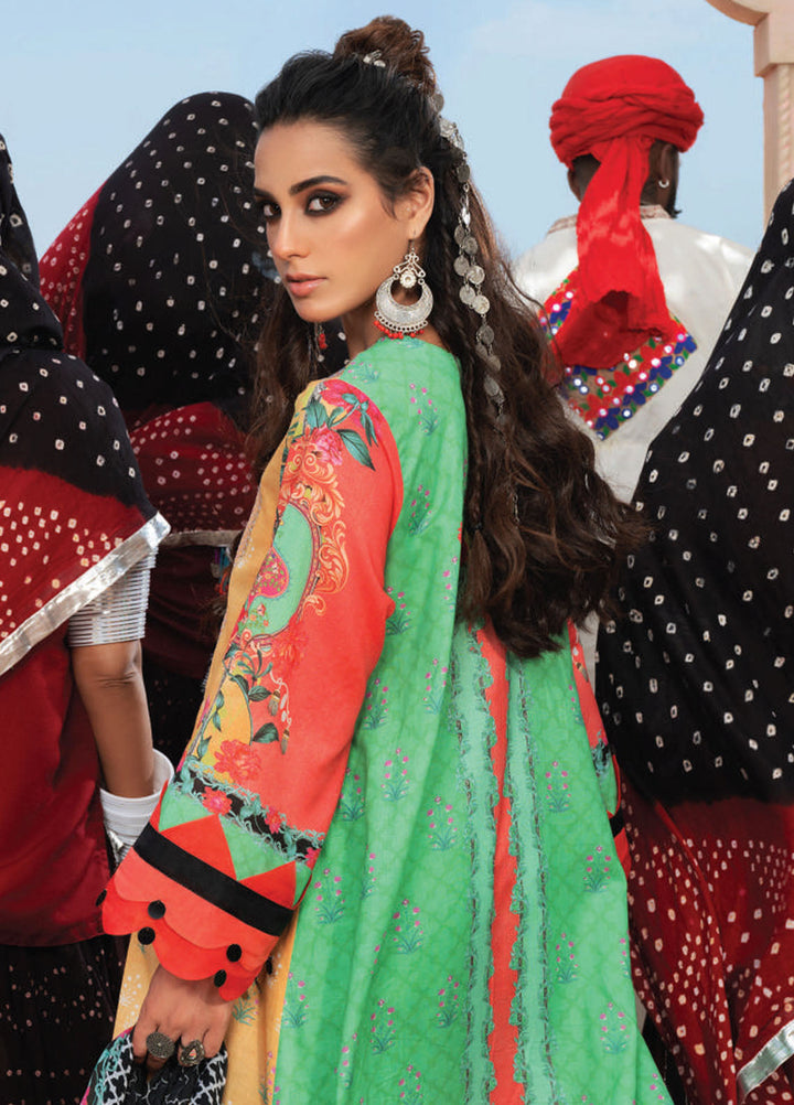 Wardha Saleem Embroidered Lawn Suits Unstitched 3 Piece D-05 Chaar Baagh - Summer Collection