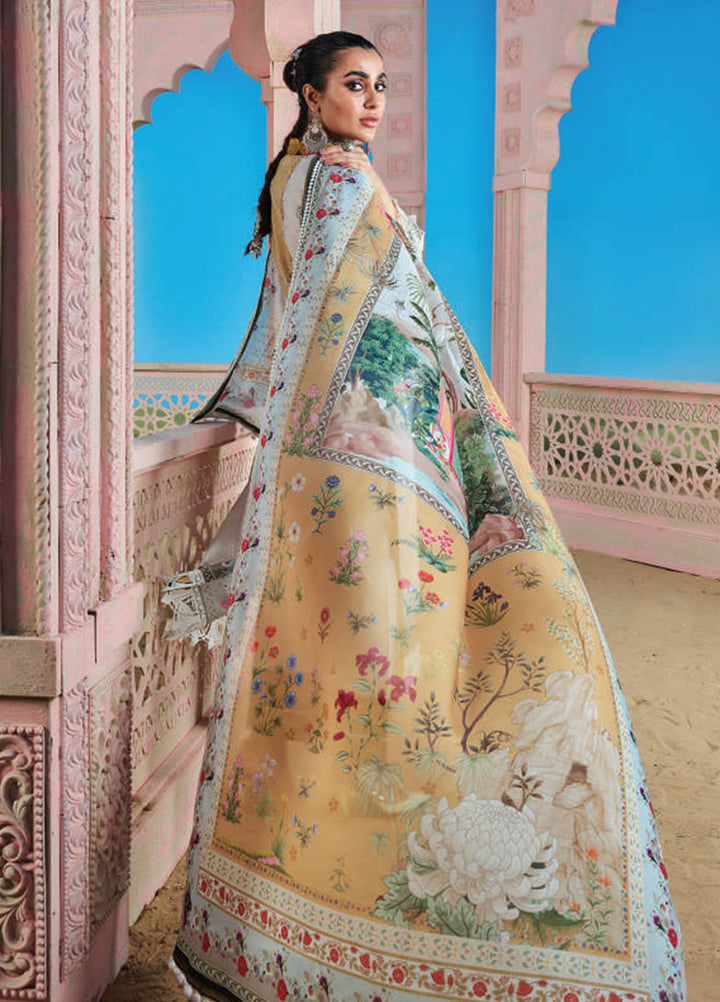 Wardha Saleem Embroidered Lawn Suits Unstitched 3 Piece D-07 Gulmohar - Summer Collection