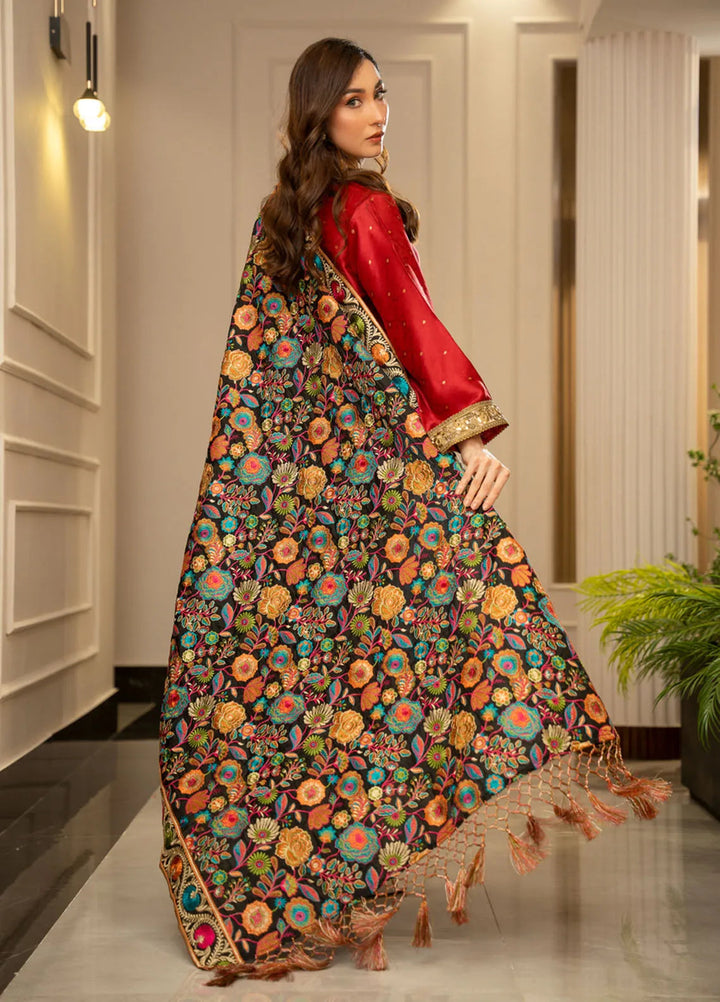 Wisaah by Zouj Katan Silk Shawl ZJ24WS Rang-e-Bahar - Winter Collection