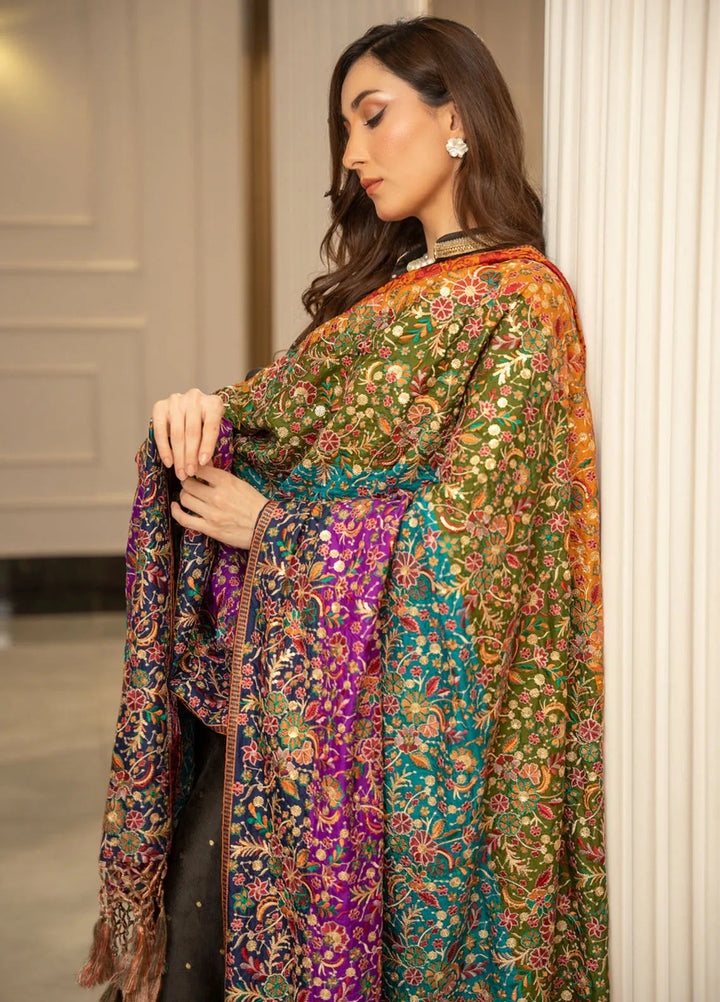 Wisaah by Zouj Katan Silk Shawl ZJ24WS Rang Rez - Winter Collection