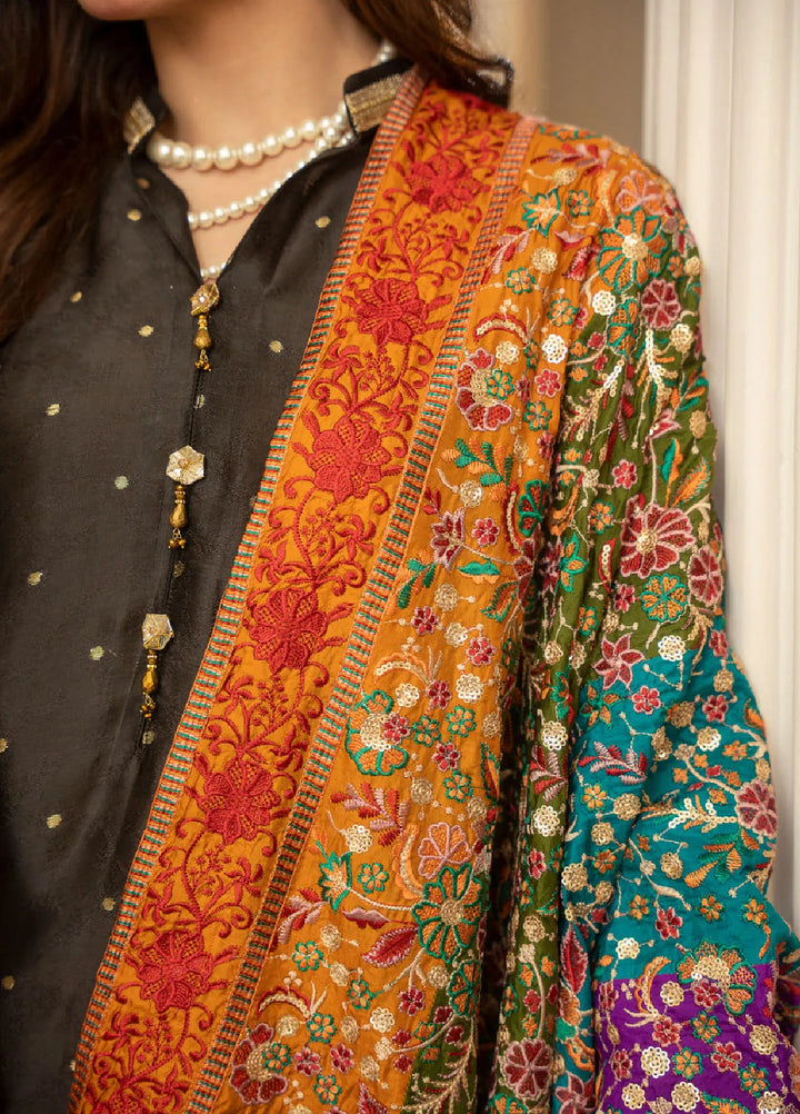 Wisaah by Zouj Katan Silk Shawl ZJ24WS Rang Rez - Winter Collection