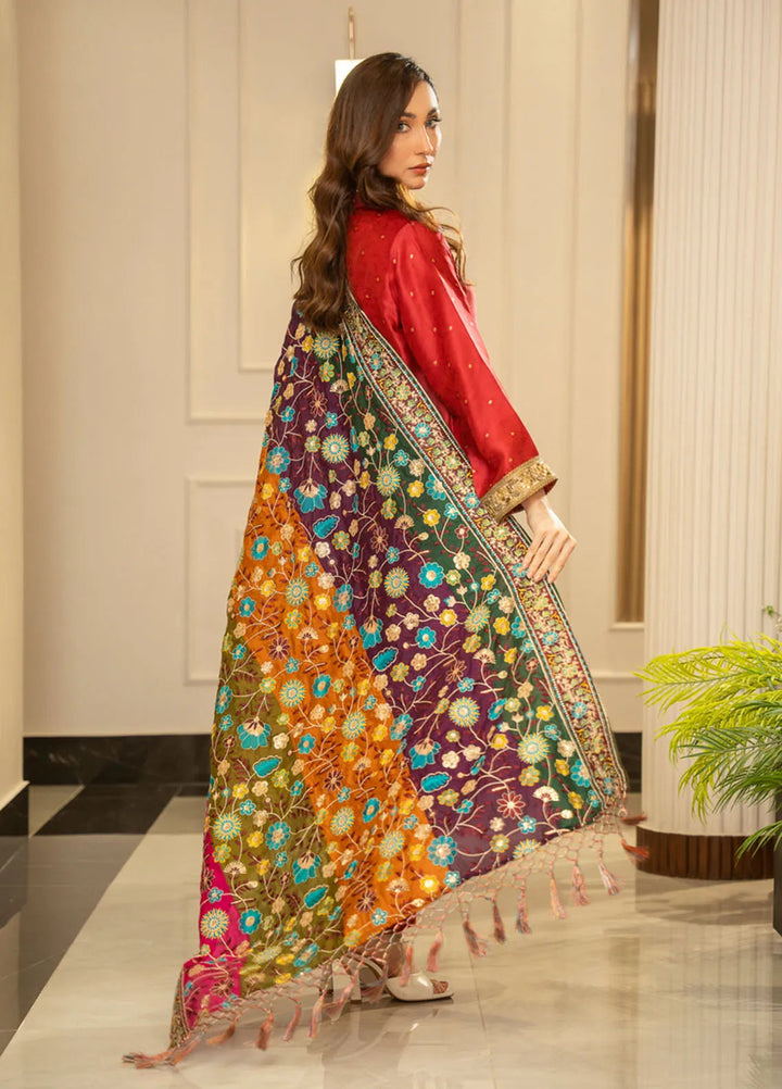 Wisaah by Zouj Katan Silk Shawl ZJ24WS Sitara - Winter Collection