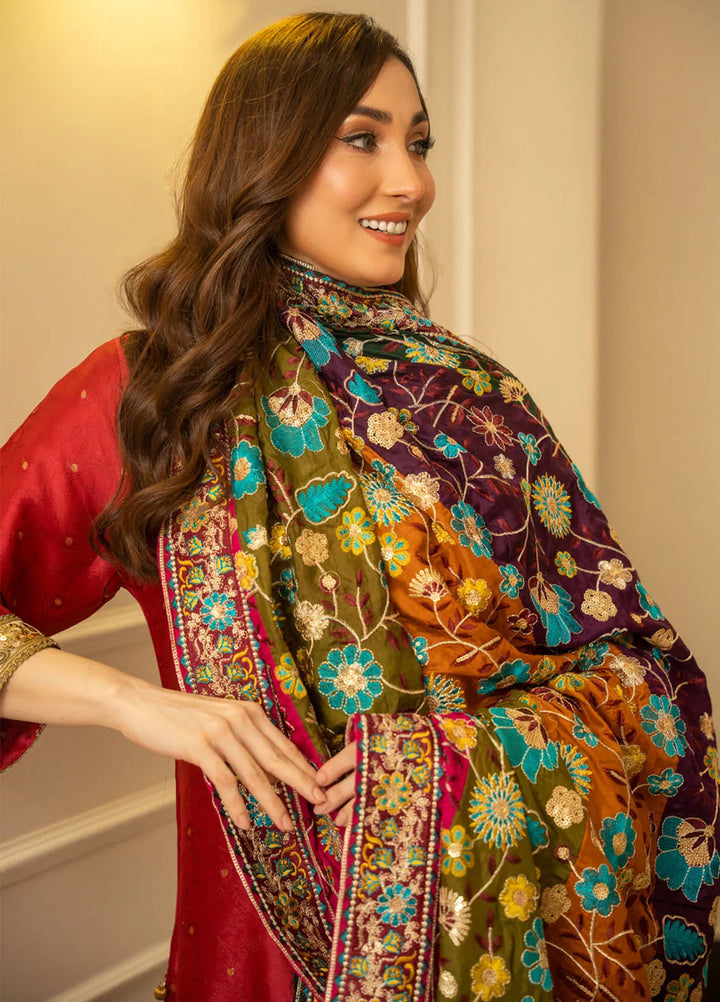 Wisaah by Zouj Katan Silk Shawl ZJ24WS Sitara - Winter Collection