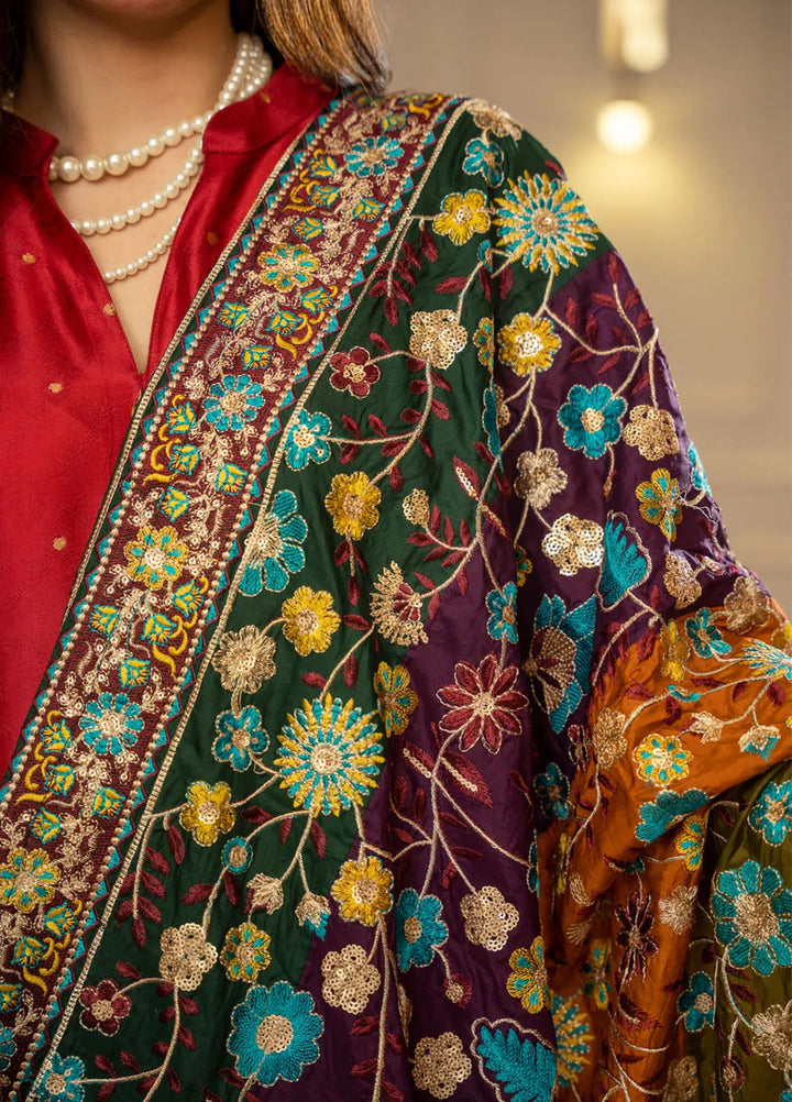 Wisaah by Zouj Katan Silk Shawl ZJ24WS Sitara - Winter Collection