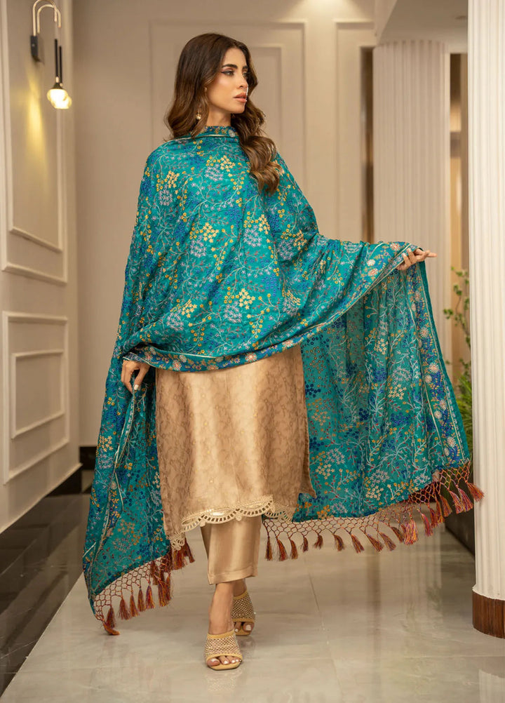 Wisaah by Zouj Katan Silk Shawl ZJ24WS Zeenat - Winter Collection