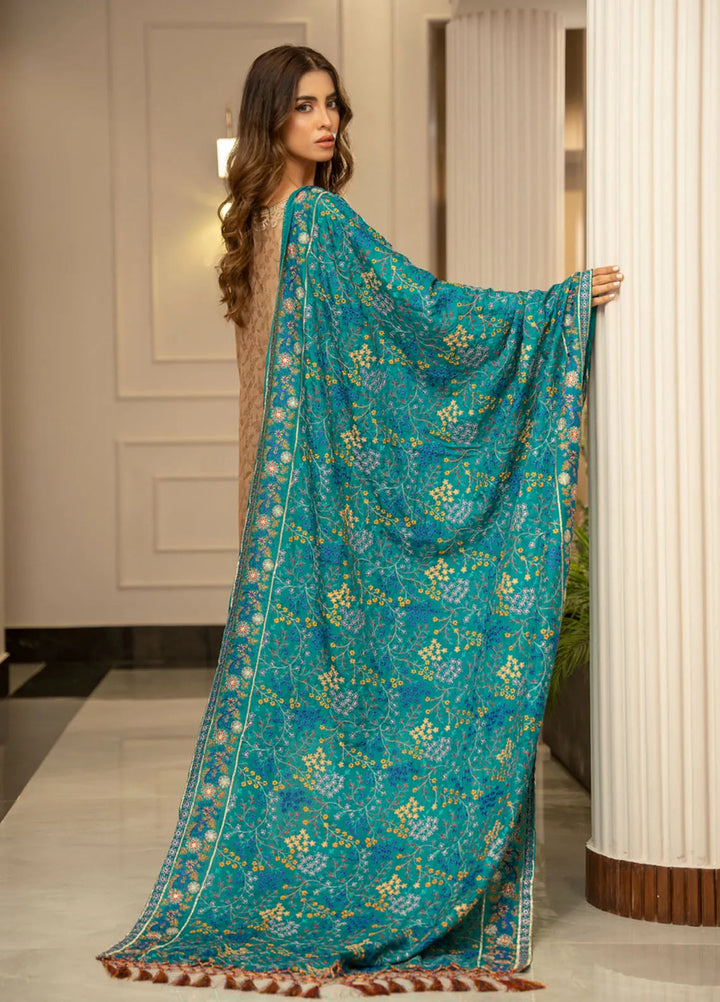 Wisaah by Zouj Katan Silk Shawl ZJ24WS Zeenat - Winter Collection