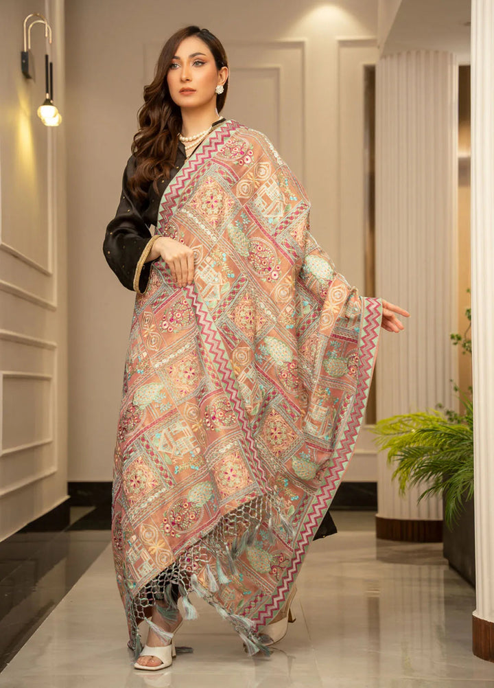 Wisaah by Zouj Missouri Shawl ZJ24WS Mushk M - Winter Collection