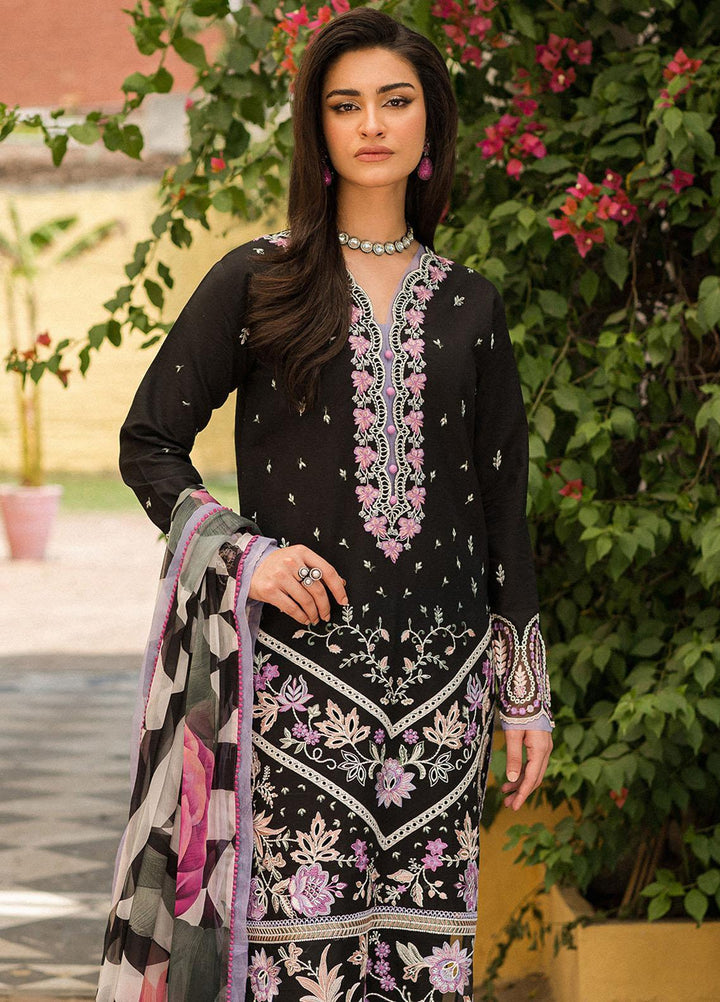 Wisteria By Roheenaz Embroidered Lawn Suits Unstitched 3 Piece RNZ23W RUNSS23028B Hayat - Spring / Summer Collection