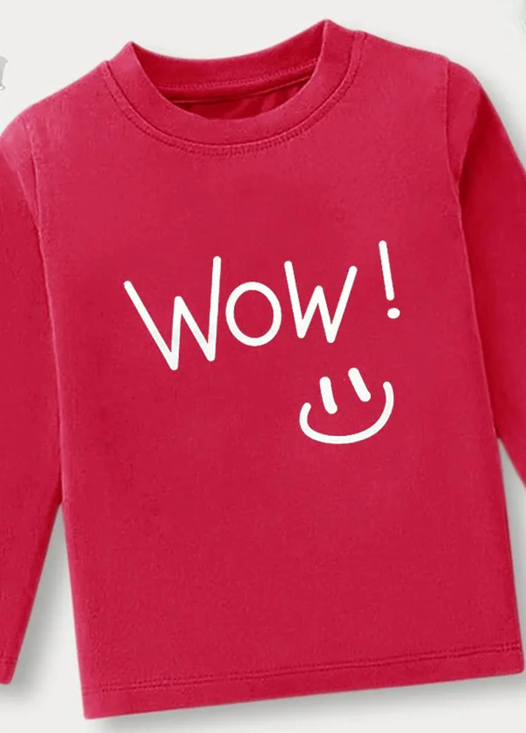 Baby Nest Wow in Pink Printed Full Sleeves T shirt for Kids - BNDR-92
