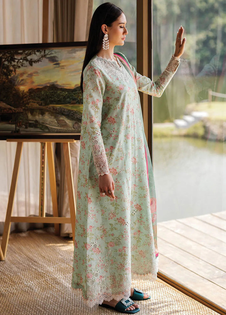 Xenia Embroidered Lawn Suit Unstitched 3 Piece XE25LL D-02 Barrie - Summer Collection