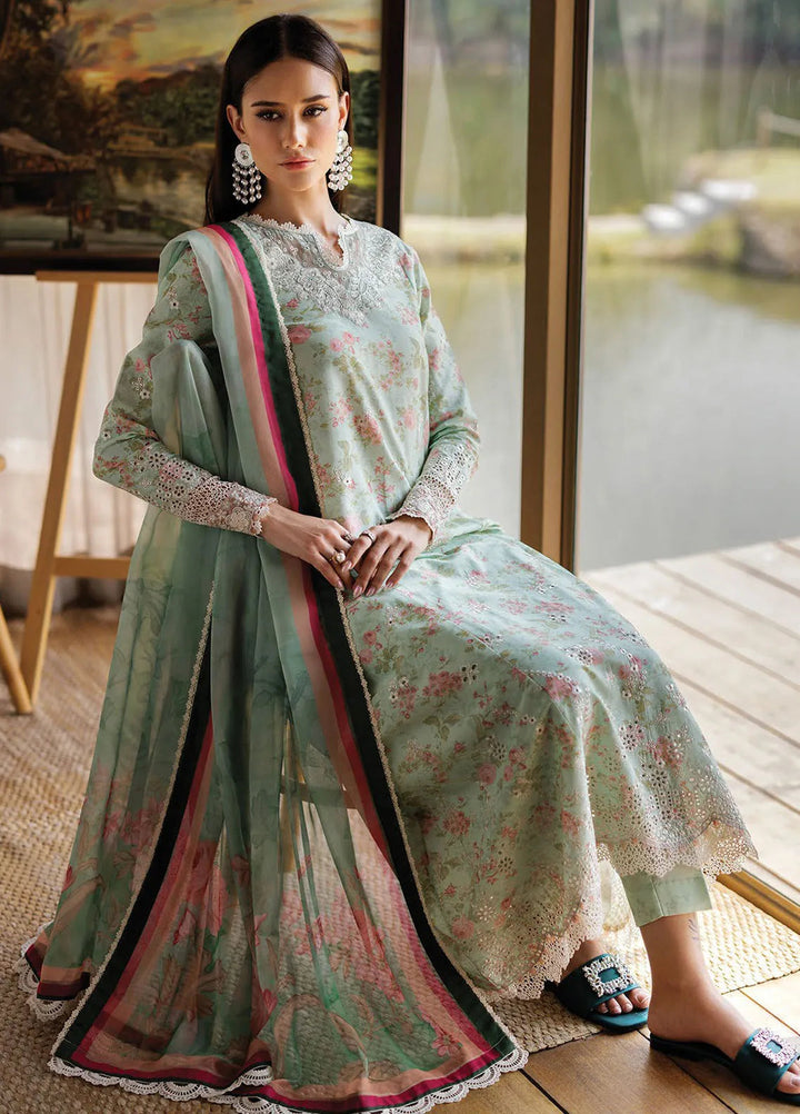Xenia Embroidered Lawn Suit Unstitched 3 Piece XE25LL D-02 Barrie - Summer Collection