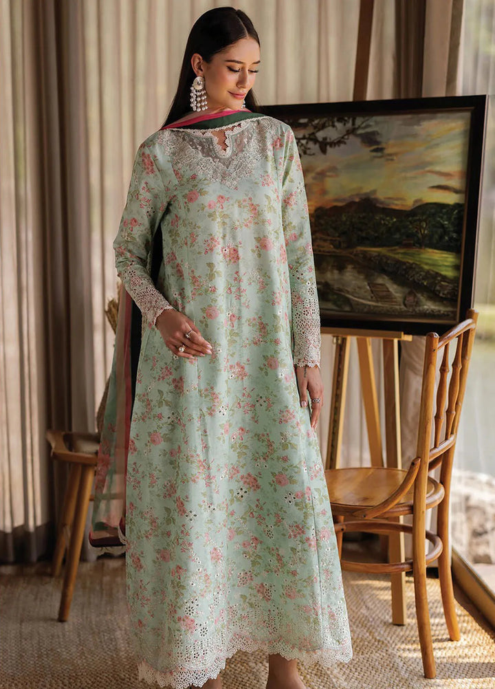 Xenia Embroidered Lawn Suit Unstitched 3 Piece XE25LL D-02 Barrie - Summer Collection