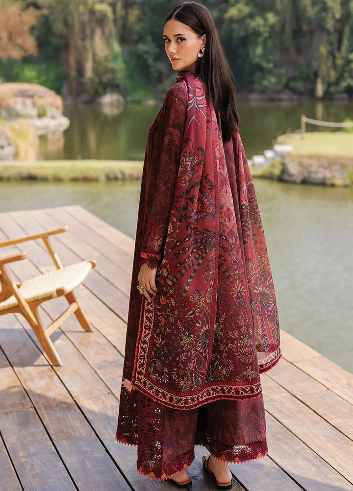 Xenia Embroidered Lawn Suit Unstitched 3 Piece XE25LL D-04 Reem - Summer Collection