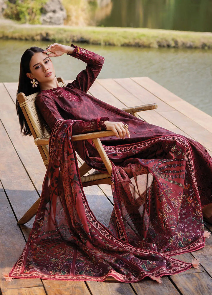 Xenia Embroidered Lawn Suit Unstitched 3 Piece XE25LL D-04 Reem - Summer Collection
