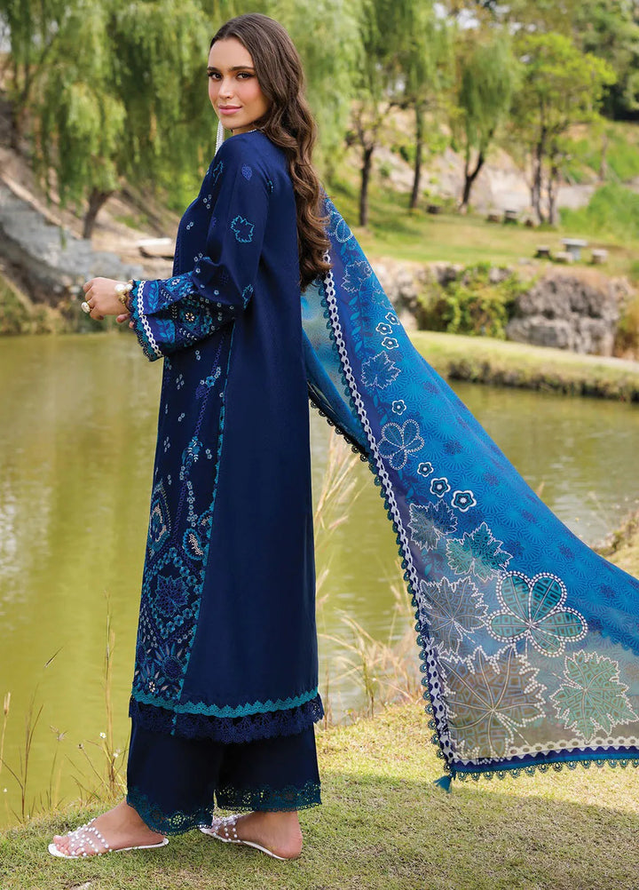 Xenia Embroidered Lawn Suit Unstitched 3 Piece XE25LL D-06 Murcia - Summer Collection