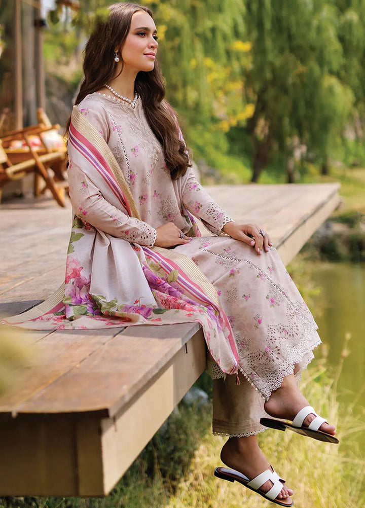 Xenia Embroidered Lawn Suit Unstitched 3 Piece XE25LL D-09 Annaya - Summer Collection