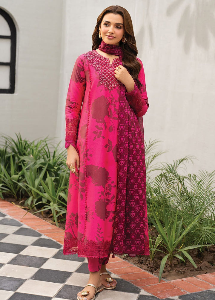 Xenia Embroidered Lawn Suits Unstitched 3 Piece XE25UL D-04 Tibet - Summer Collection
