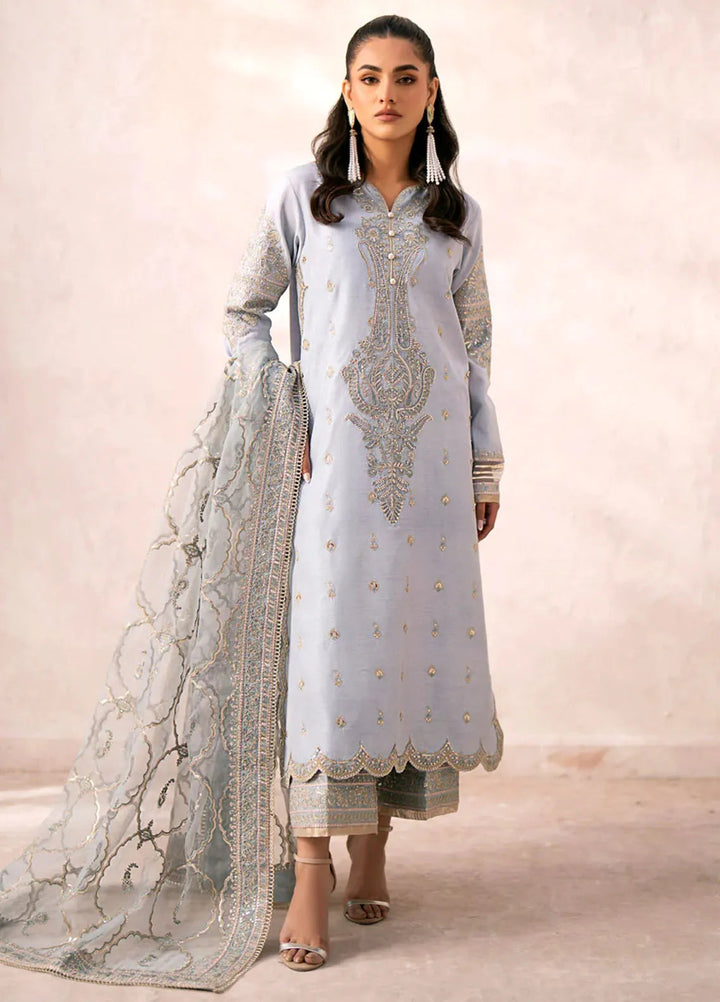 Xenia Formals Embroidered Raw Silk Suits Unstitched 3 Piece XE24LU Zarbaha - Formal Collection
