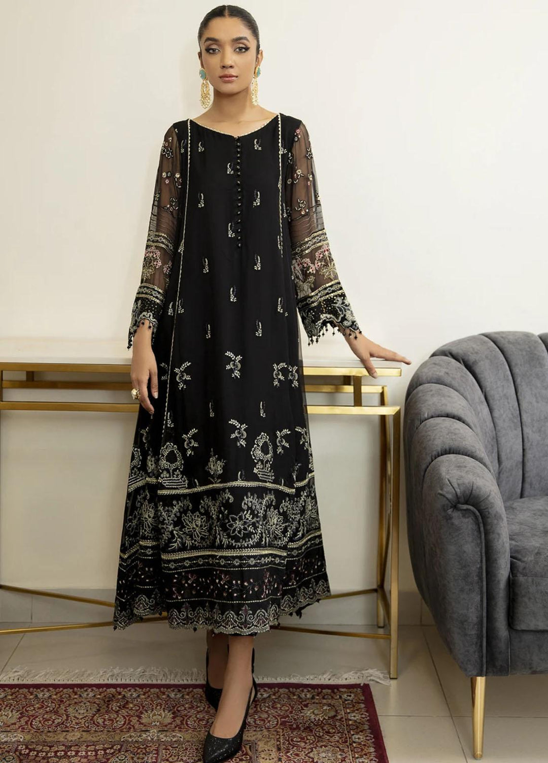 Xenia Formals Luxury Pret Embroidered Chiffon 2 Piece Suit TASAVUR XFR-21-304