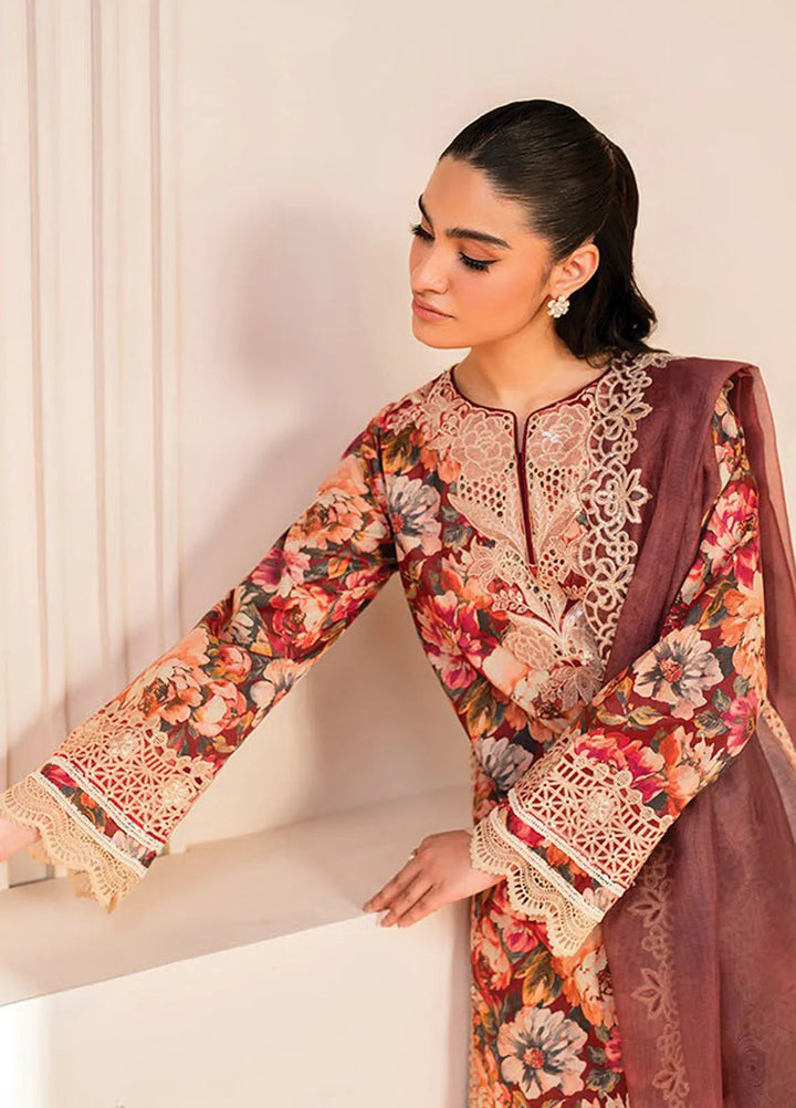 Xenia Printed Lawn Suits Unstitched 3 Piece XE25PL D-05 Jace - Summer Collection