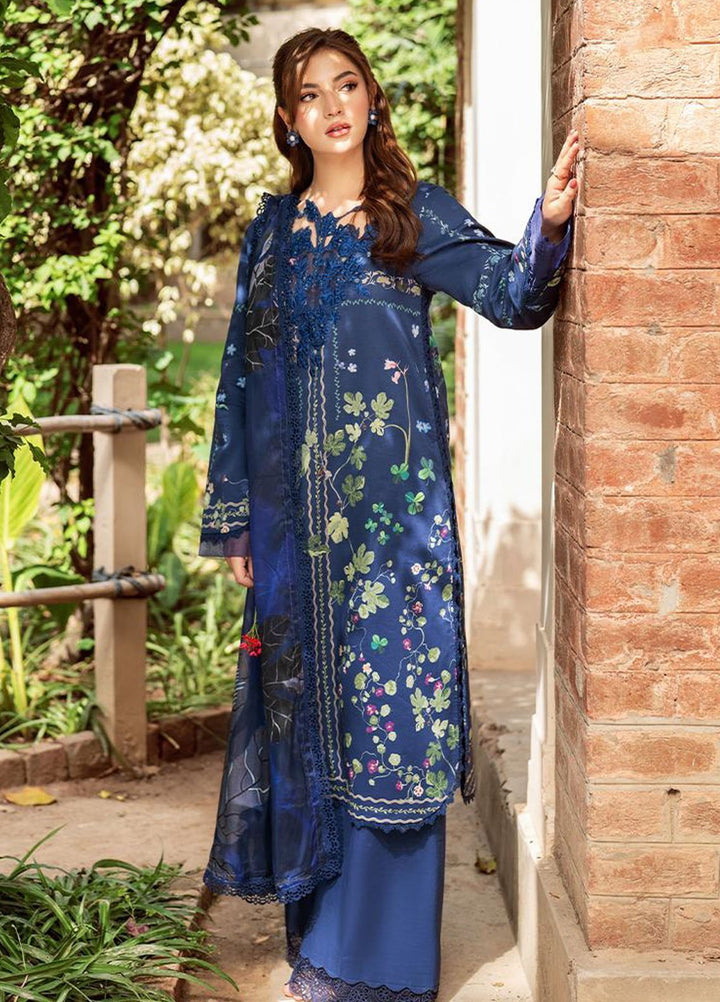 Yakin by Asifa Nabeel Embroidered Lawn Suits Unstitched 3 Piece AN25YL D-08 Moon Light Garden - Summer Collection