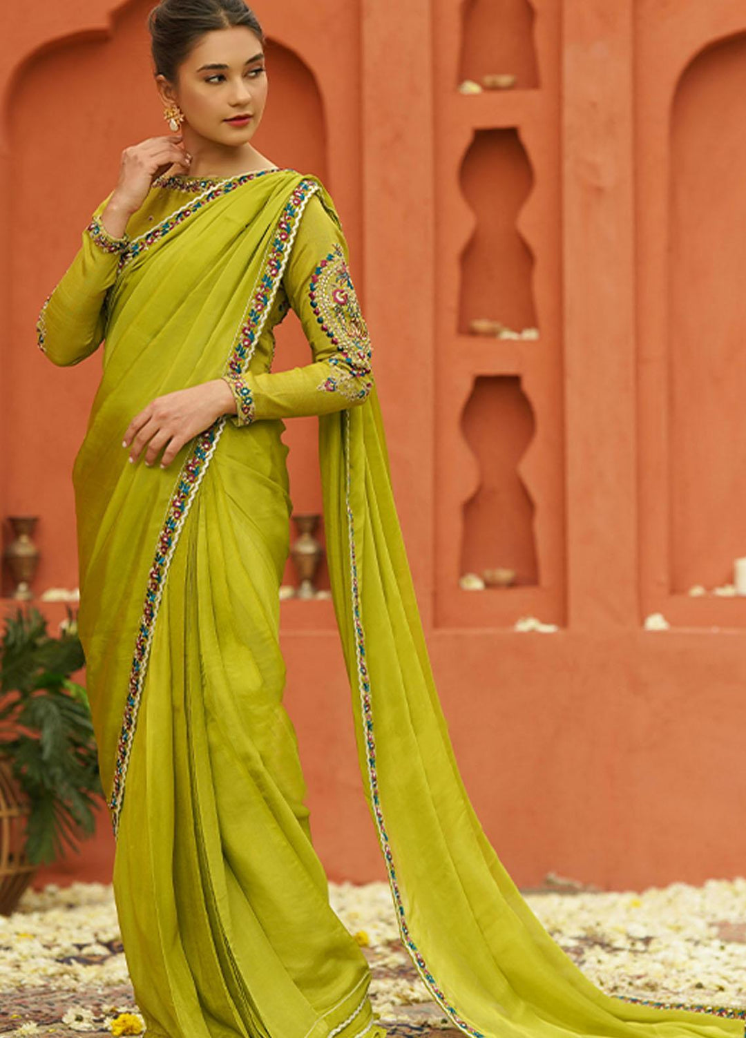 Zaaviay Luxury Pret Silk Saree ZV22BH GUL-E-CHANDNI