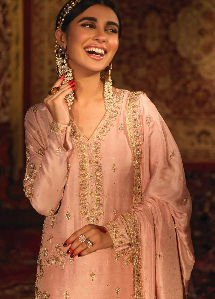 Zaaviay Embroidered Raw Silk Stitched 3 Piece Suit NAZAKAT