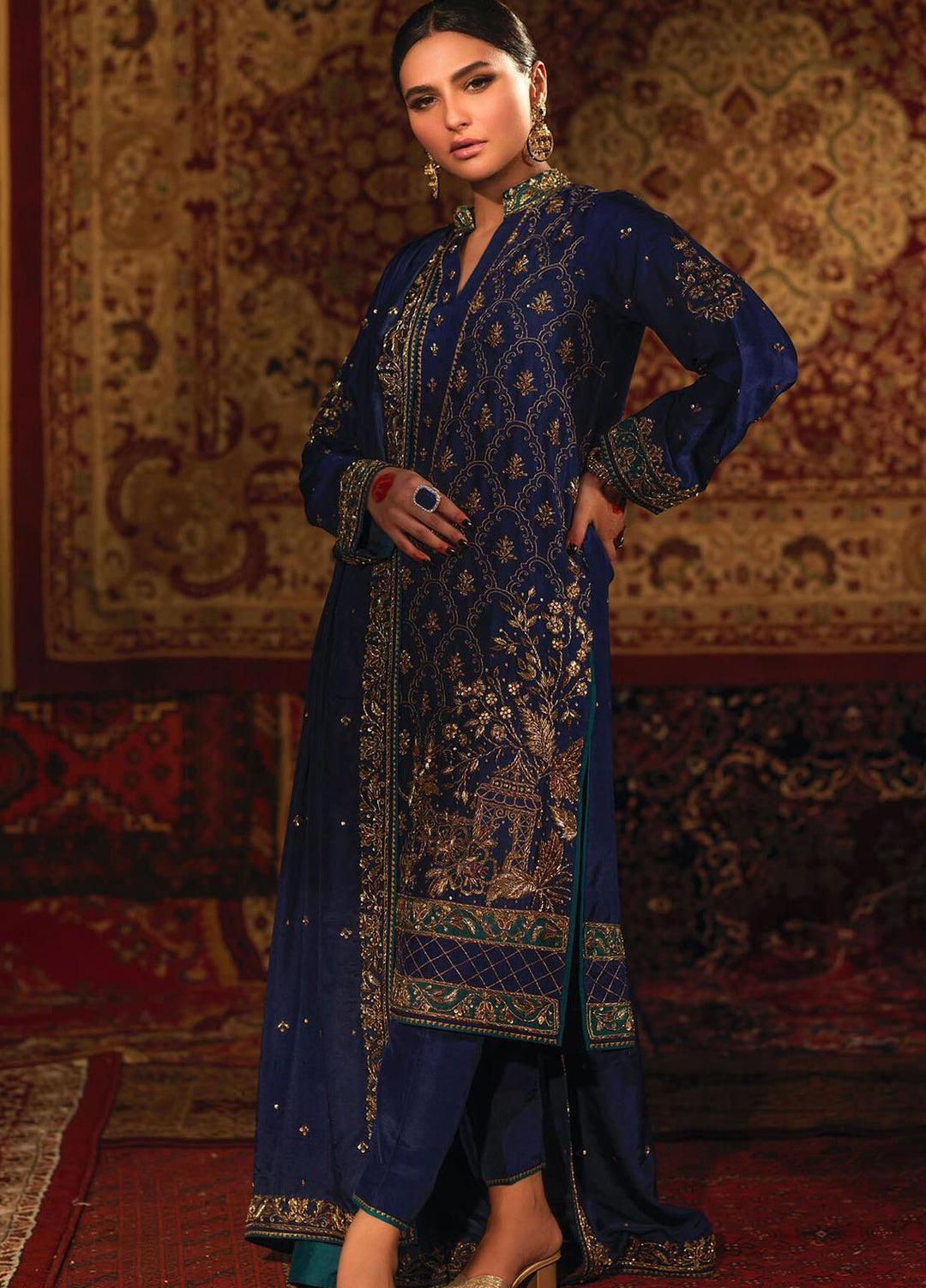 Zaaviay Luxury Pret Embroidered  3 Piece Suit ANGAN