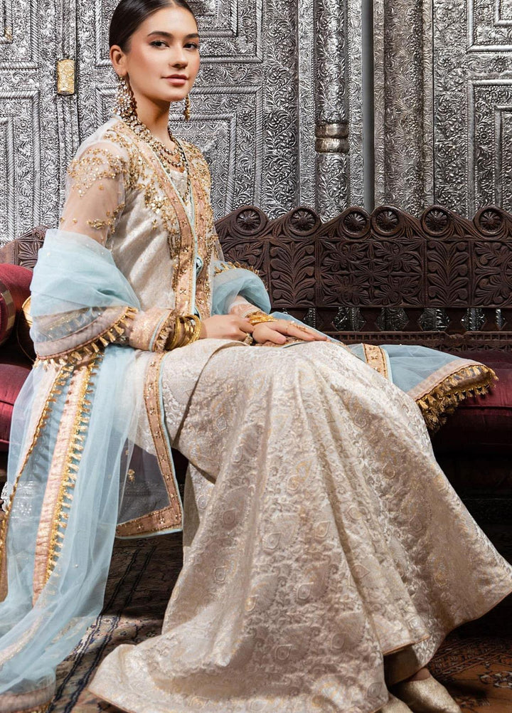 Zaaviay Embroidered Net Stitched 3 Piece Suit ARUM