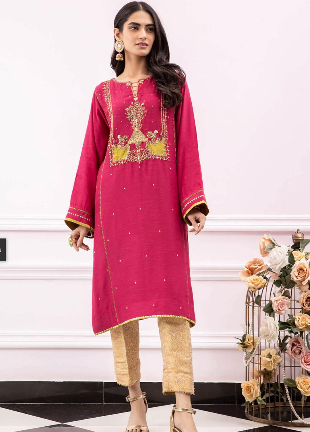 Zaaviay Pret Luxury Raw Silk Kurti ZV21DC Mausam
