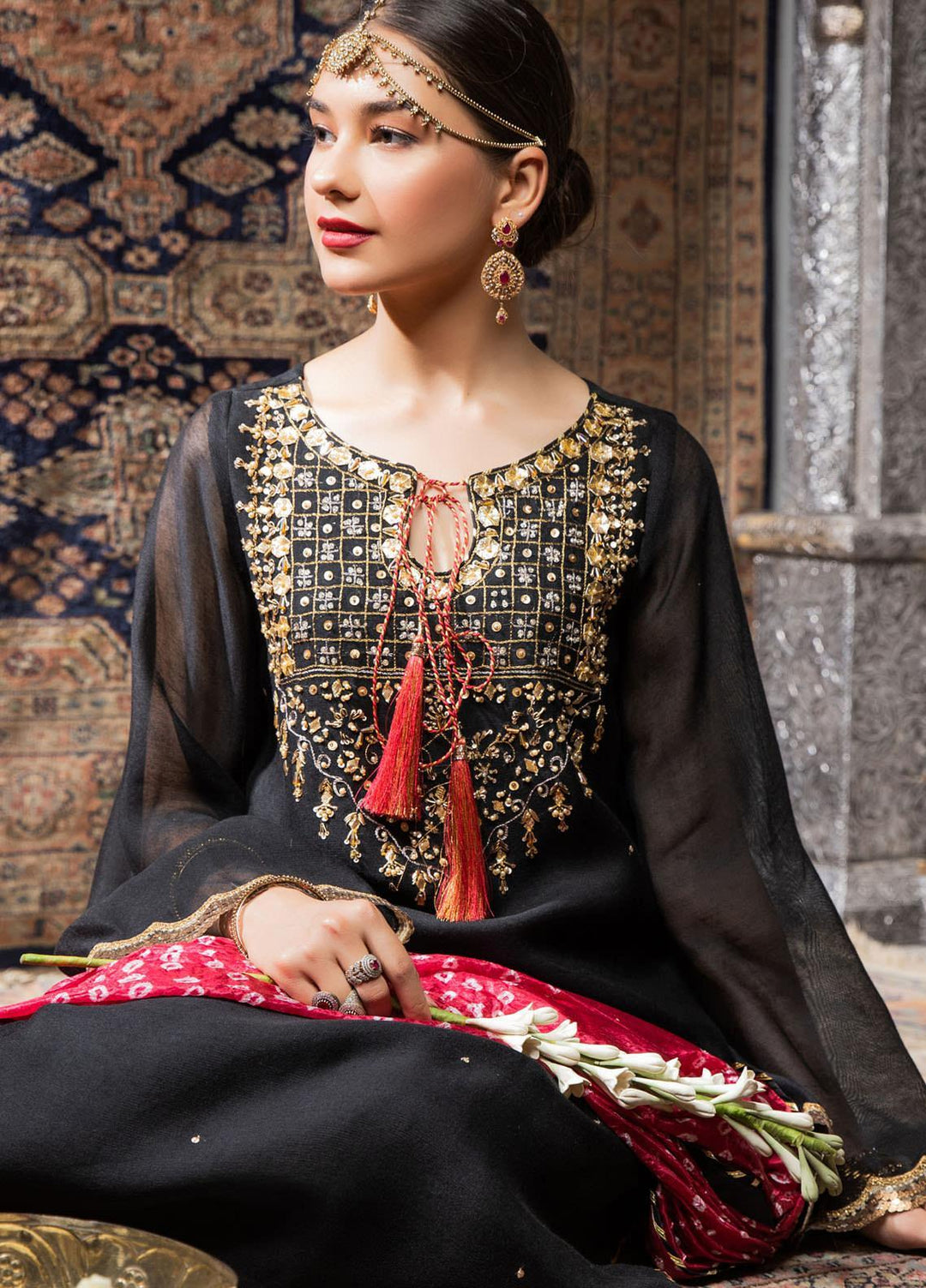 Zaaviay Embroidered Khaadi Net Stitched 3 Piece Suit ZV21E 08-JAGMAG
