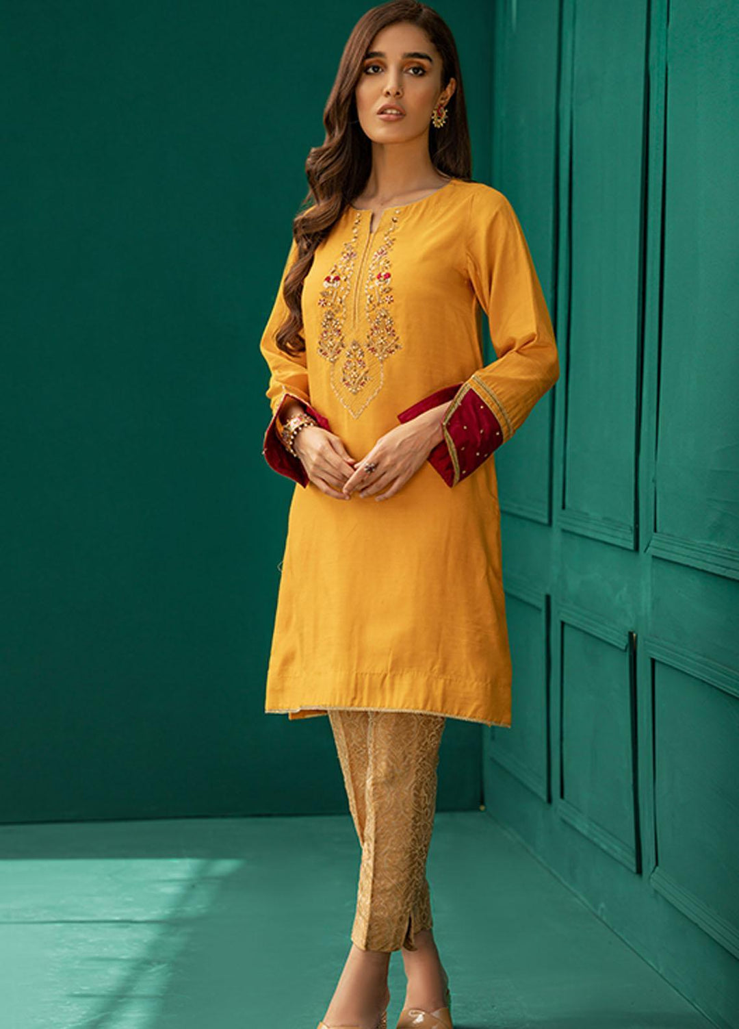 Zaaviay Festive Pret Raw Silk Shirt ZV22PE ZEEST
