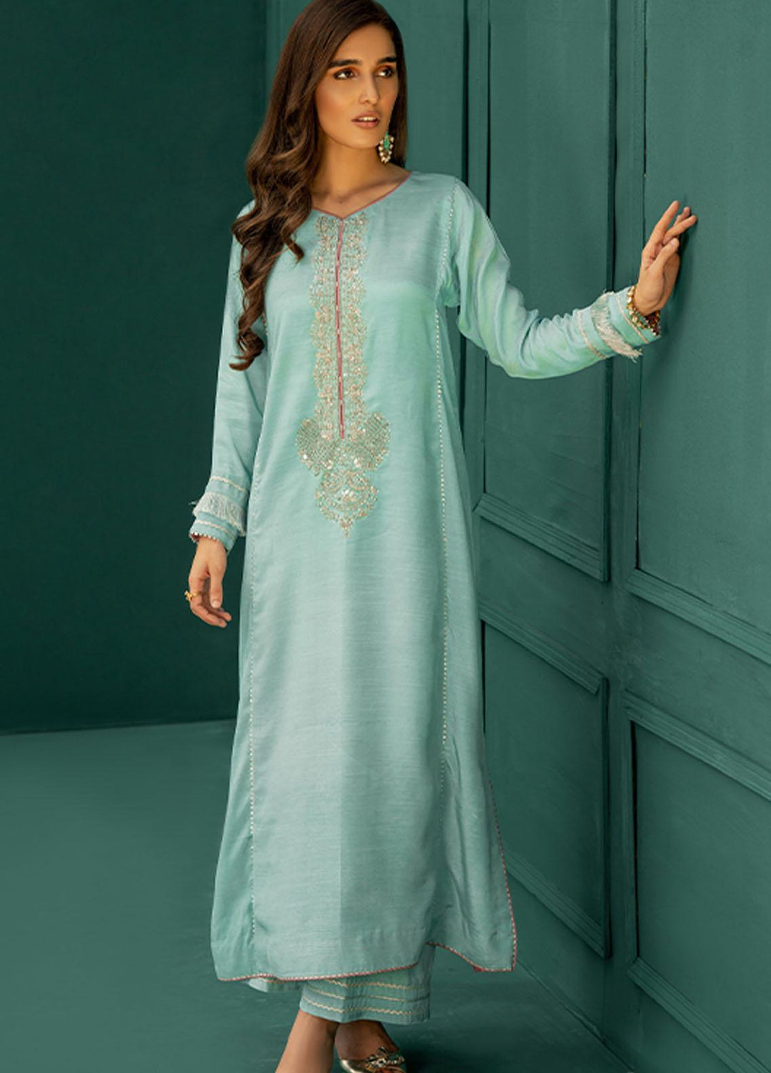 Zaaviay Festive Pret Raw Silk Shirt ZV22PE SAHL