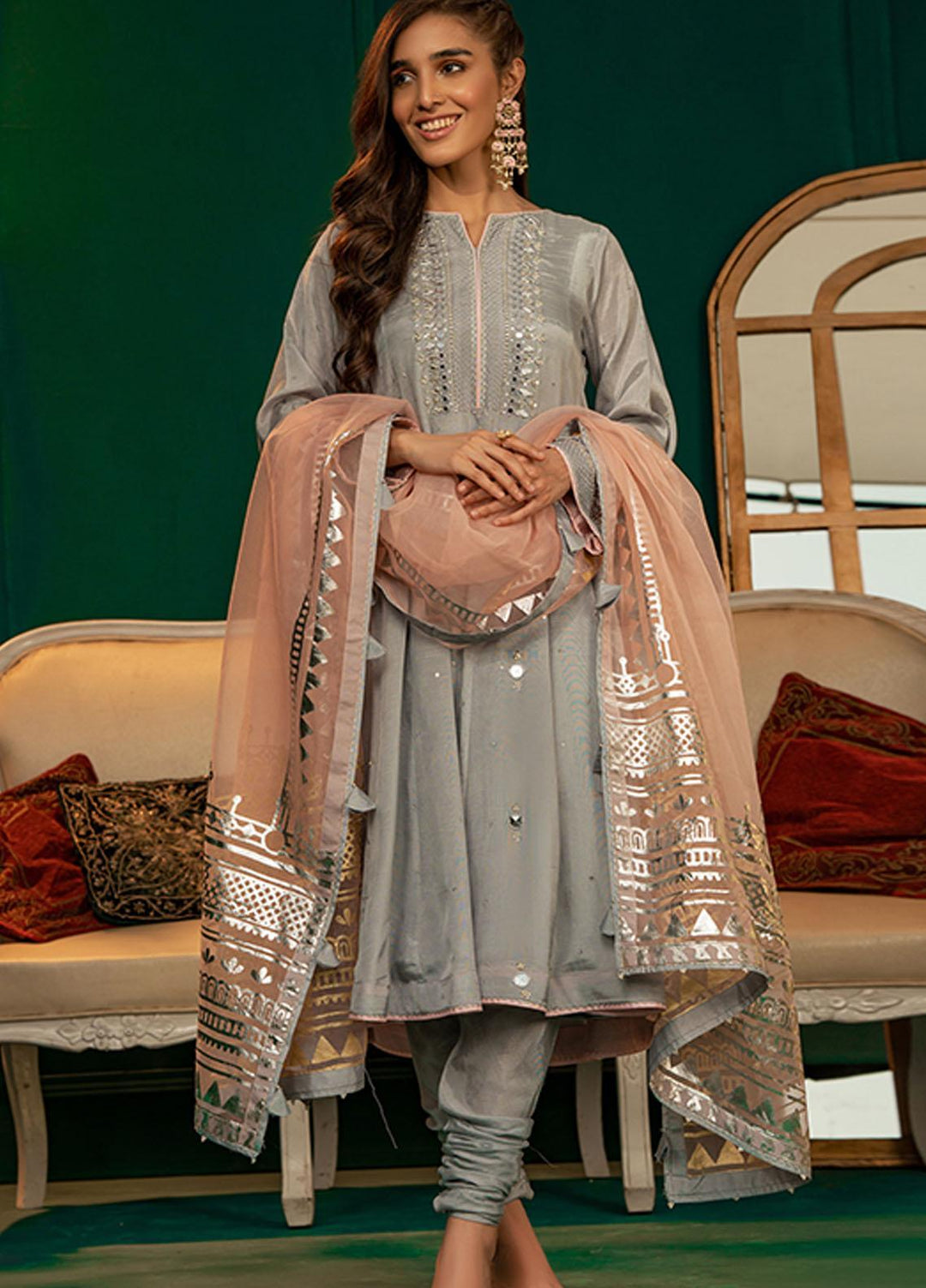 Zaaviay Festive Pret Raw Silk 3 Piece Suit ZV22PE AFSANAH