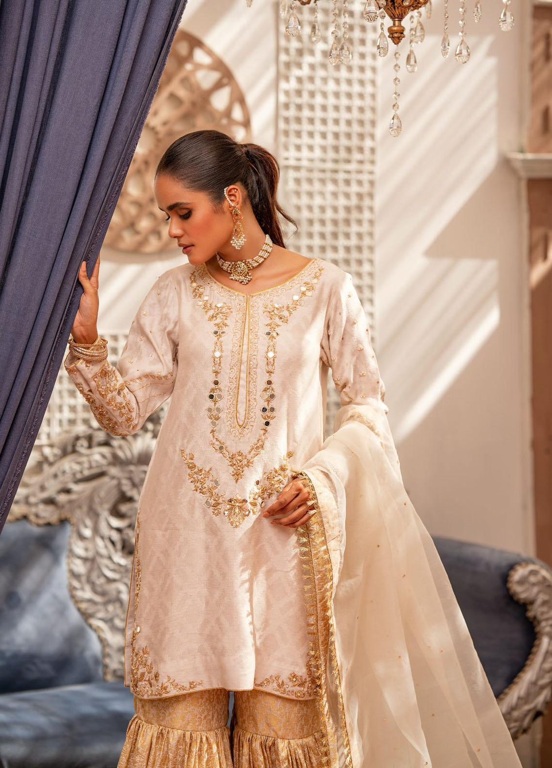 Zaaviay Festive Pret  Jacquard 3 Piece Suit ZV22PE ZEC22- 007 Zuri