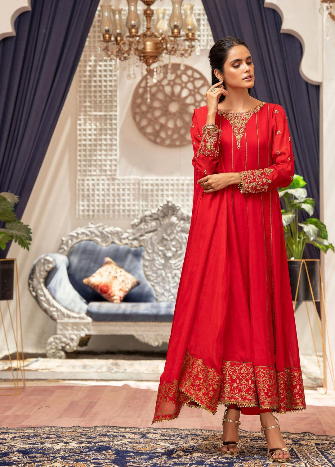 Zaaviay Festive Pret  Raw Silk 3 Piece Suit ZV22PE ZEC22- 010 Nia