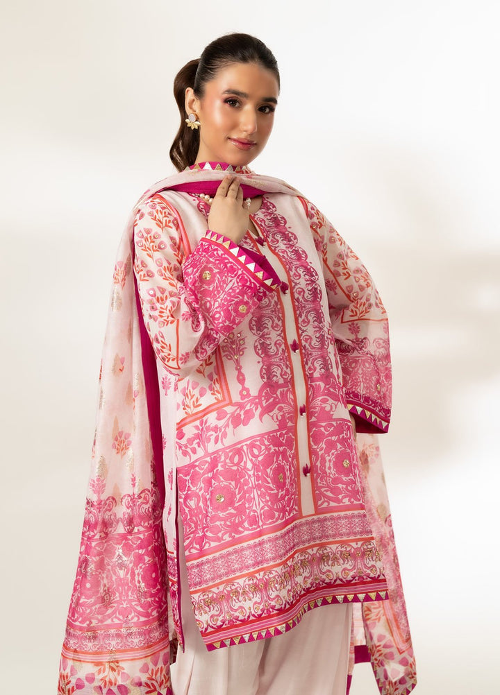 Zaaviay Pret Embroidered Chudnri Lawn 3 Piece Suit Rosy Radiance